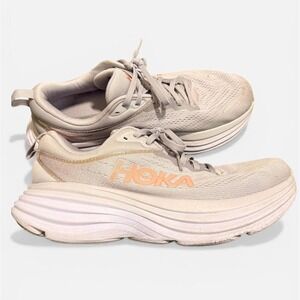 Hoka Bondi 8 Women's Size 9.5B Harbor Mist Lunar Rock Running Shoes Sneakers